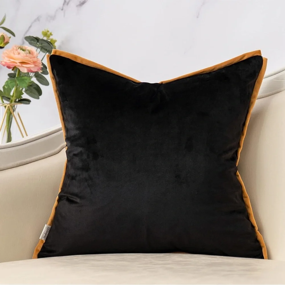 🆕 Zebra Print Velvet EURO decorative accent pillow cover in 20” x 20” animal NWT